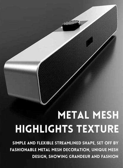 B Computer Speakers with 3.5 mm Aux, Small PC Speakers Powered by USB, USB Soundbar for Monitor，Wired USB Desktop Speaker,