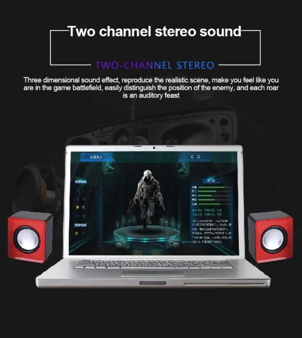 Computer Speaker For PC Laptop Desktop Caixa De Som Sound Box Music Audio System Bocina Column Acoustics Coluna Amplified Unit    Home Decor Supply | Online Retail | ShoreShopper.com