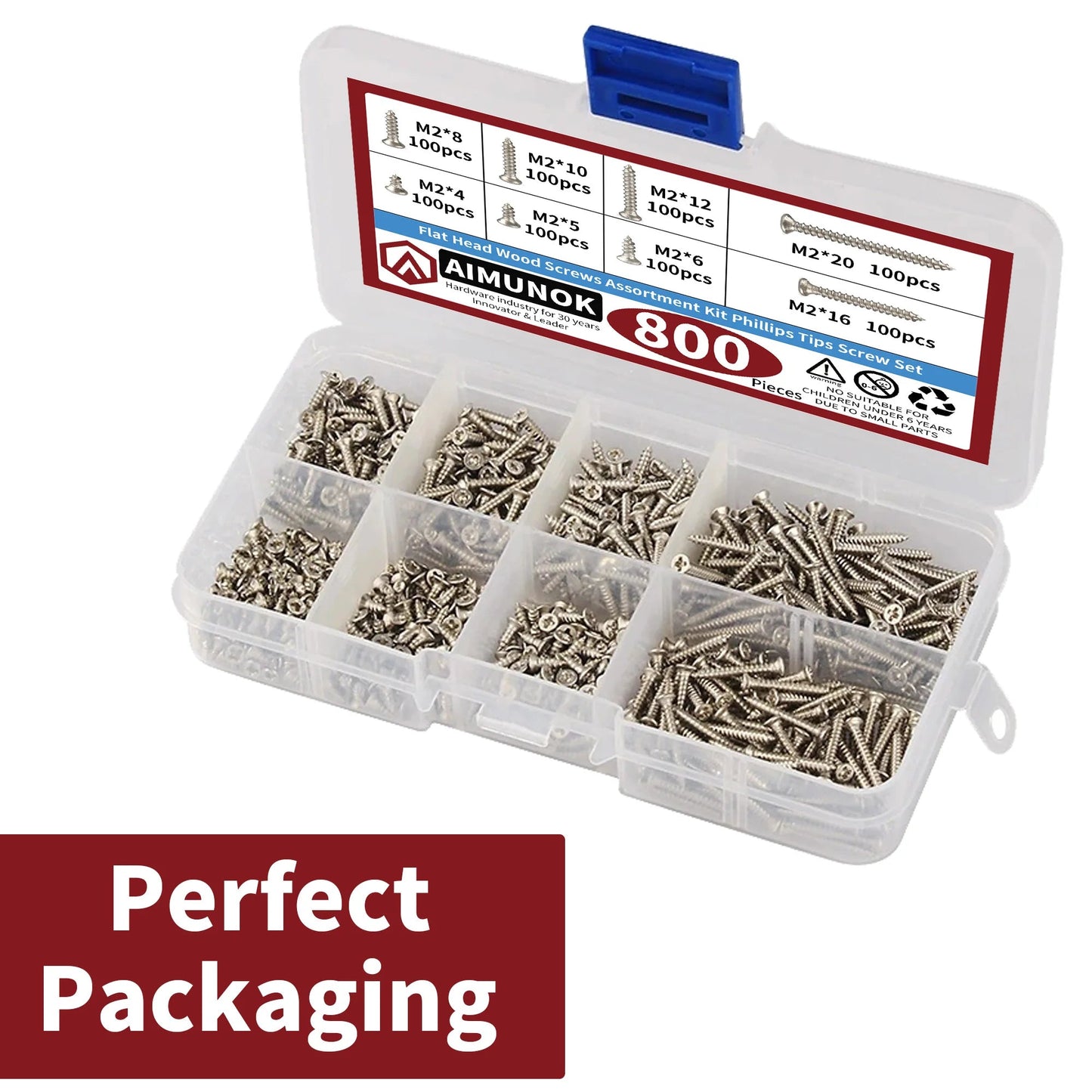 800pcs M2 Self Tapping Screw Assortment Kit Tapping Screw Assortment Kit Lock Nut Wood Thread Nail Screw Sets Self Lock Nut Wood    Home Decor Supply | Online Retail | ShoreShopper.com