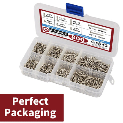 800pcs M2 Self Tapping Screw Assortment Kit Tapping Screw Assortment Kit Lock Nut Wood Thread Nail Screw Sets Self Lock Nut Wood    Home Decor Supply | Online Retail | ShoreShopper.com