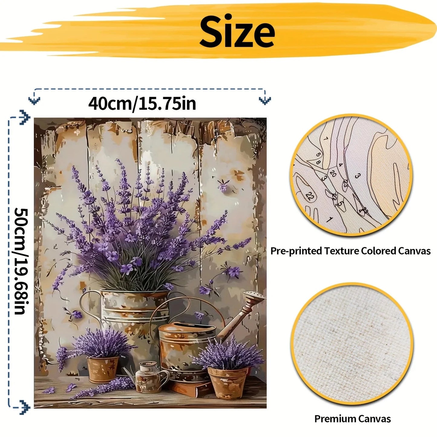 1pc Paint By Number Kits for Adults, 40x50cm/ 16x20inch, DIY Lavender Easy Oil Acrylic Painting By Numbers Kits Arts Crafts for    Home Decor Supply | Online Retail | ShoreShopper.com