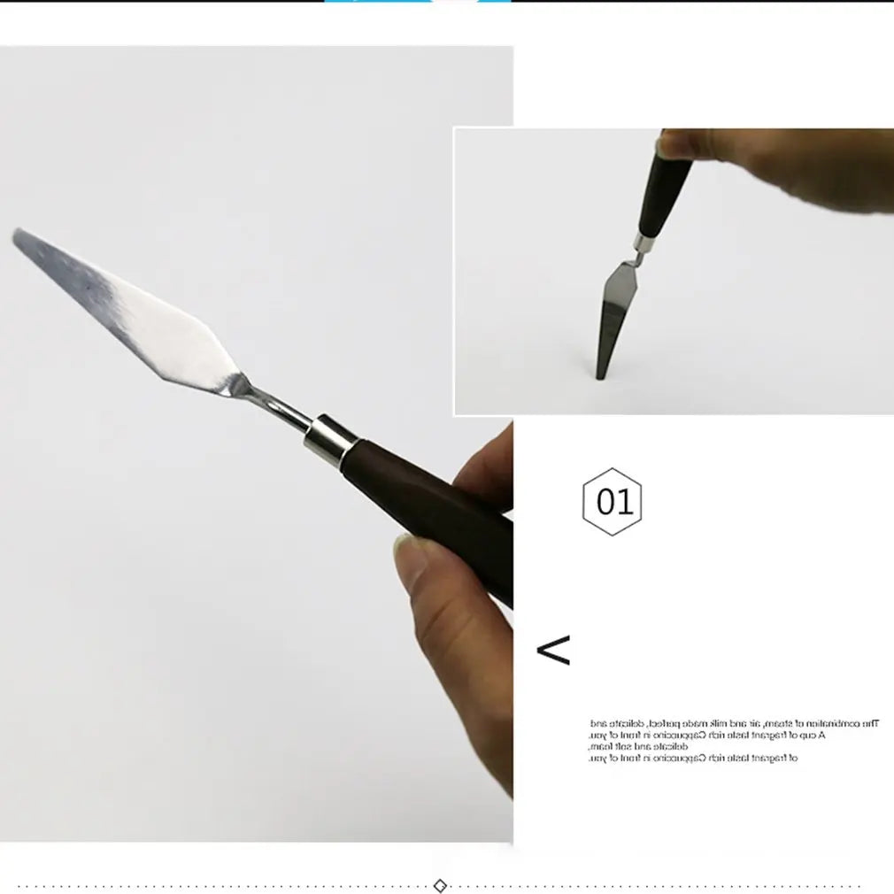Hot 5PCS Stainless Steel Scraper Spatula Art Supplies for Artist Canva Oil Paint Color Mixing Palette Knife Painting Wholesale    Home Decor Supply | Online Retail | ShoreShopper.com