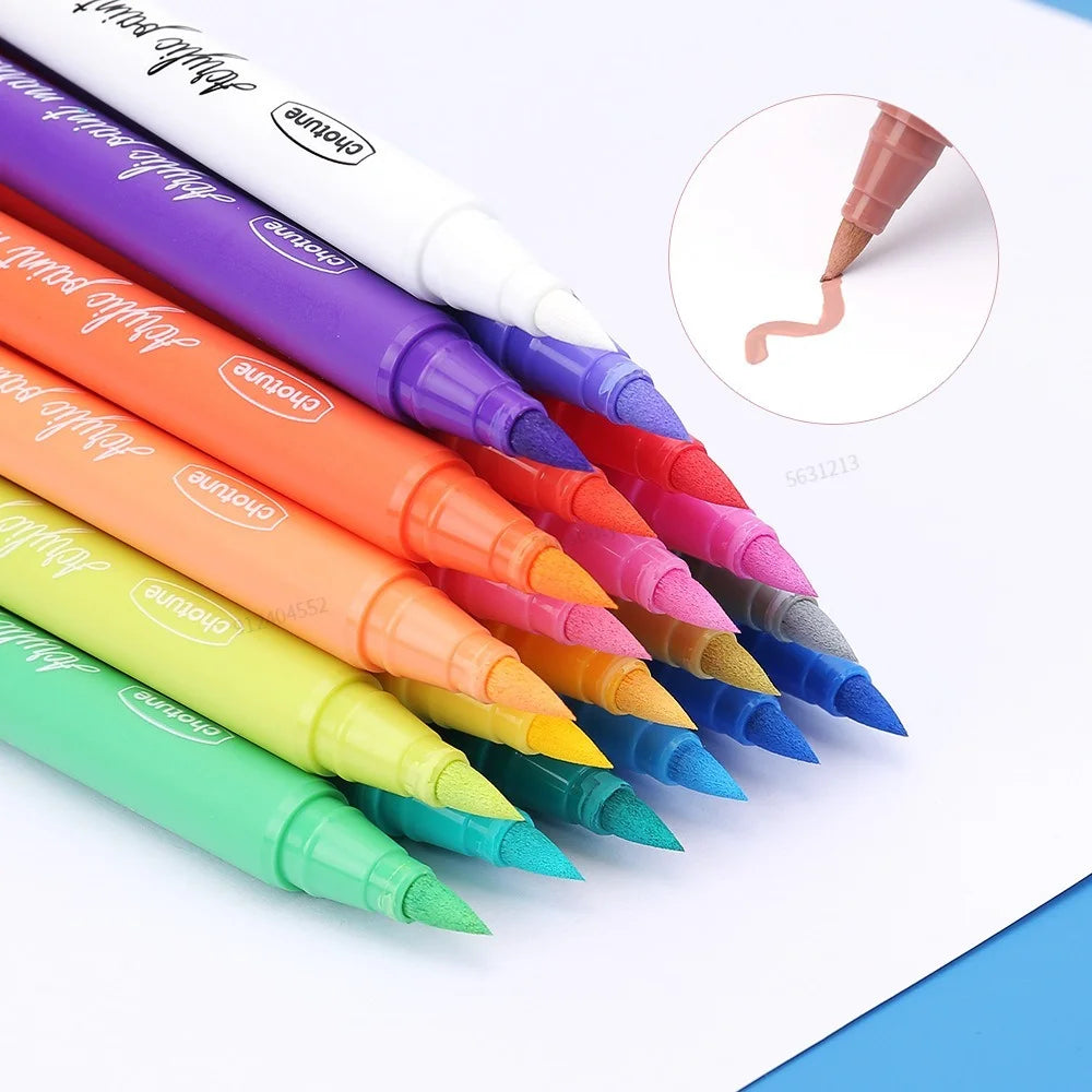 36 Colors Pastel Acrylic Paint Pens  Brush Markers for Wood Canvas Stone Rock Painting Glass Ceramic Fabric Metal Art Supplies    Home Decor Supply | Online Retail | ShoreShopper.com