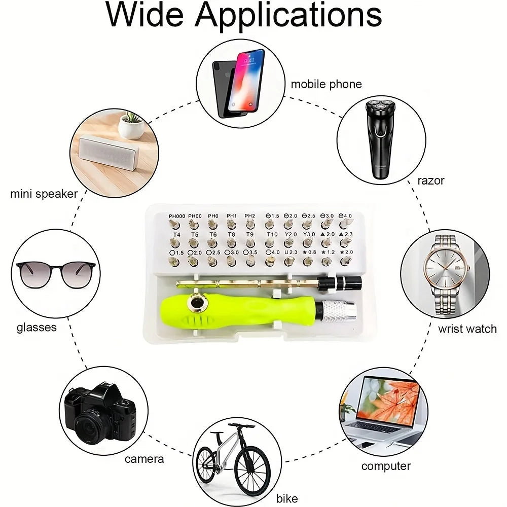 Screwdriver Set 33 in 1 Phillips Torx Hexagonal Precision Screw Driver Bit Manual Repair Tool for iPhone PC Camera Watch Glasses    Home Decor Supply | Online Retail | ShoreShopper.com