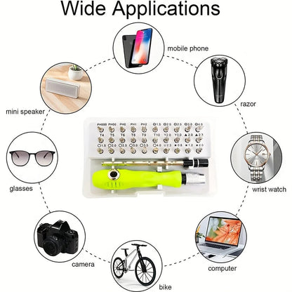 Screwdriver Set 33 in 1 Phillips Torx Hexagonal Precision Screw Driver Bit Manual Repair Tool for iPhone PC Camera Watch Glasses    Home Decor Supply | Online Retail | ShoreShopper.com