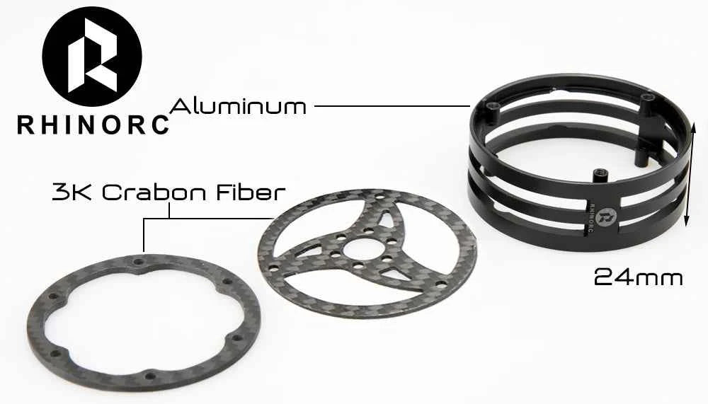 RhinoRC 2.2 inch Narrow Carbon Fiber Aluminum Pro LightWeight RC Car Crawler Wheel Pro Shafty MOA