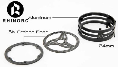 RhinoRC 2.2 inch Narrow Carbon Fiber Aluminum Pro LightWeight RC Car Crawler Wheel Pro Shafty MOA
