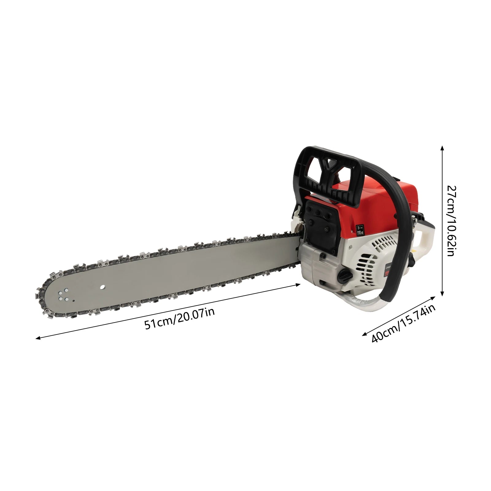 Gasoline Chainsaw with 52cc Engine, 20-inch Bar, and 7500RPM Speed for Heavy-Duty Cutting, Complete with Tool Bag    Home Decor Supply | Online Retail | ShoreShopper.com