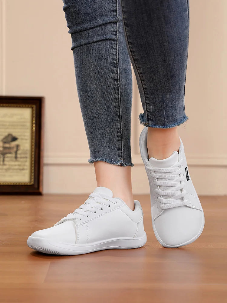Women Shoes Wide Barefoot Shoes for Women Minimalist Artificial Leather Casual Comfortable Flats White Shoes Walking Sneakers    Your Coastal Marketplace | Shoreshopper.com
