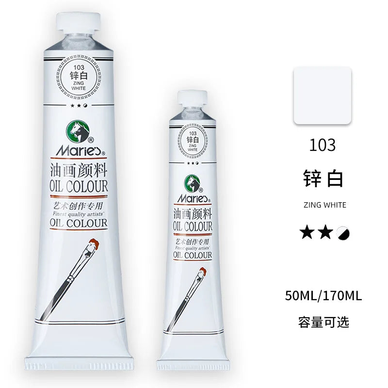 Maries Oil Paint 50ML Oil Painting Art Creation Pigment Large Oil Paint Paint Single Commonly Used 24 Colors    Home Decor Supply | Online Retail | ShoreShopper.com