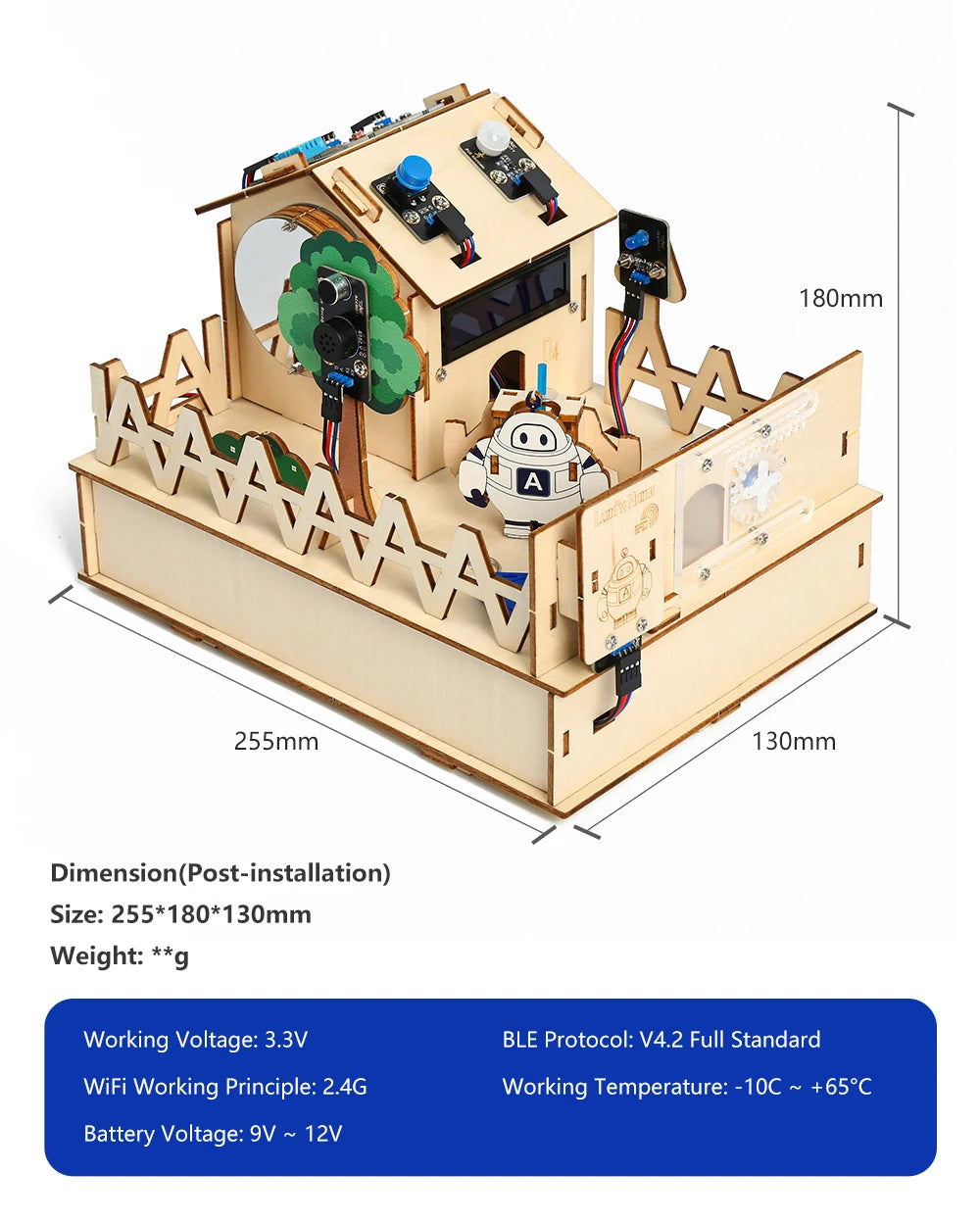ACEBOTT Smart Home STEM STEAM Starter Kit Wooden House IoT Wifi Blockly Programming for ESP32 Arduino - ShoreCo.Shop