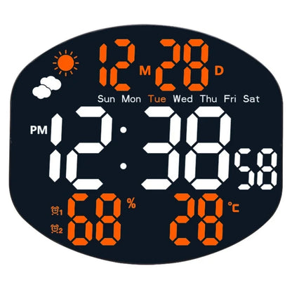 Large Digital Wall Clock Weather Station Forecast TEMP Humidity Date Week Night Mode Table Clock 2 Alarm 12/24H LED Alarm Clock    Home Decor Supply | Online Retail | ShoreShopper.com
