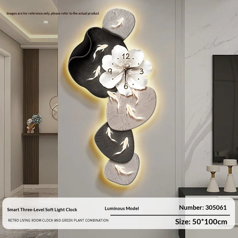 Wall Clock Modern Minimalist Nine Koi Fish Large Silent Wall Clock Home Decor Living Room Bedroom TV Background No Drilling    Home Decor Supply | Online Retail | ShoreShopper.com