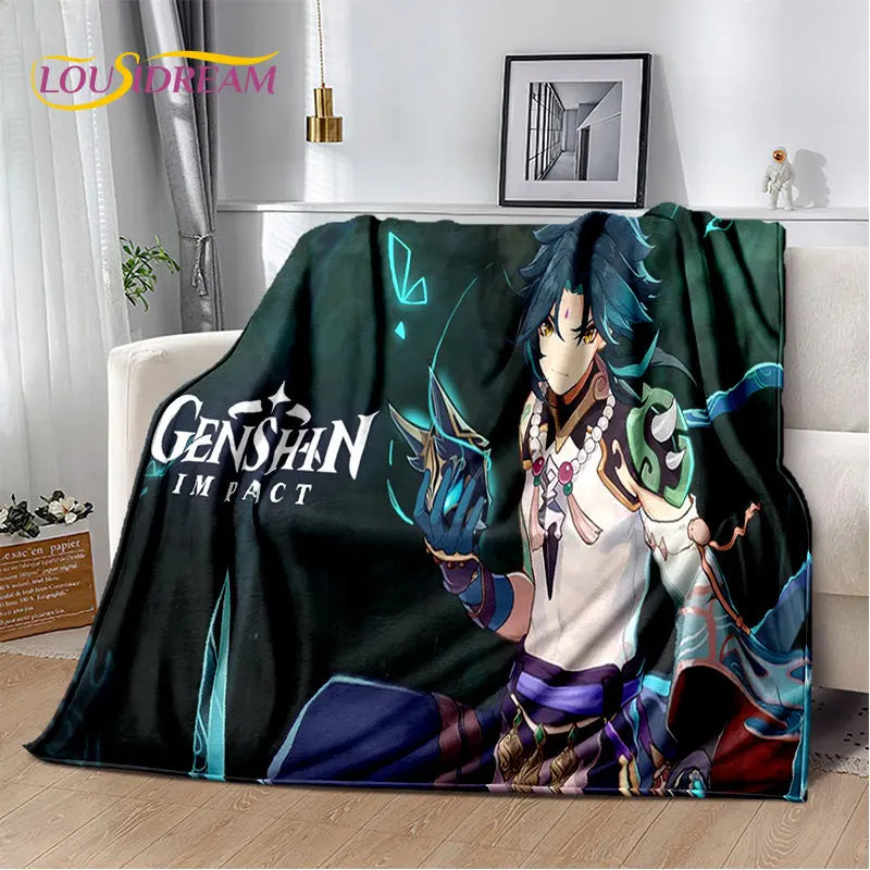 Genshin Impact Cartoon Game Soft Plush Blanket,Flannel Blanket Throw Blanket for Living Room Bedroom Bed Sofa Picnic Cover Kids    Your Coastal Marketplace | Shoreshopper.com