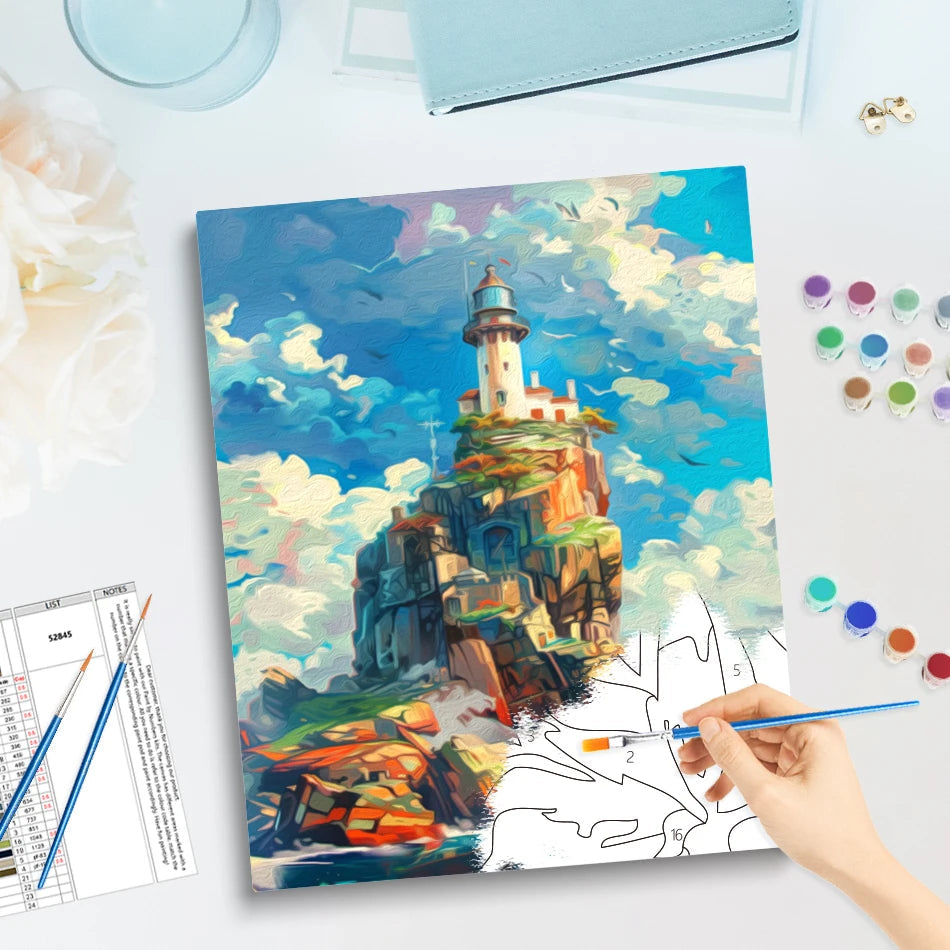 DIY Paint by Numbers Kit for Adults - Natural Scenery & Botanical Canvas Art    Home Decor Supply | Online Retail | ShoreShopper.com
