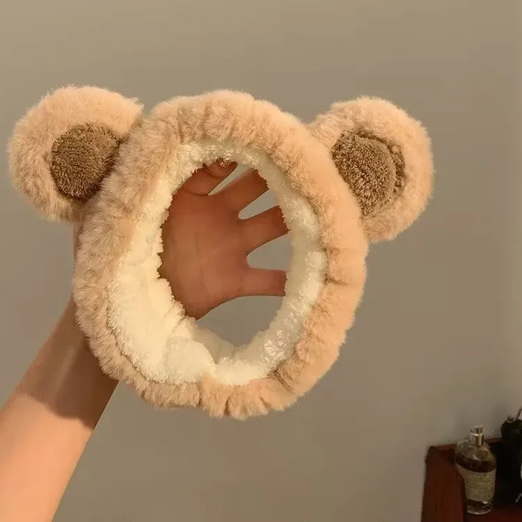 Headwear Plush Face Wash Headband Cute Plush Little Bear Ears Face Washing Headband Headwear Shampoo Headband    Your Coastal Marketplace | Shoreshopper.com