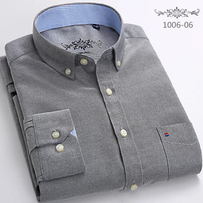 New in shirt long-sleeve shirts for men slim fit formal plian shirt single pocket office clothes soft plaid cotton designer tops    Home Decor Supply | Online Retail | ShoreShopper.com