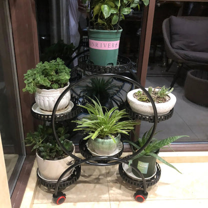 Metal Plant Stands 6 Pots Plants Flower Stand for Patio Garden Living Room Corner Balcony Bedroom Black / White    Home Decor Supply | Online Retail | ShoreShopper.com