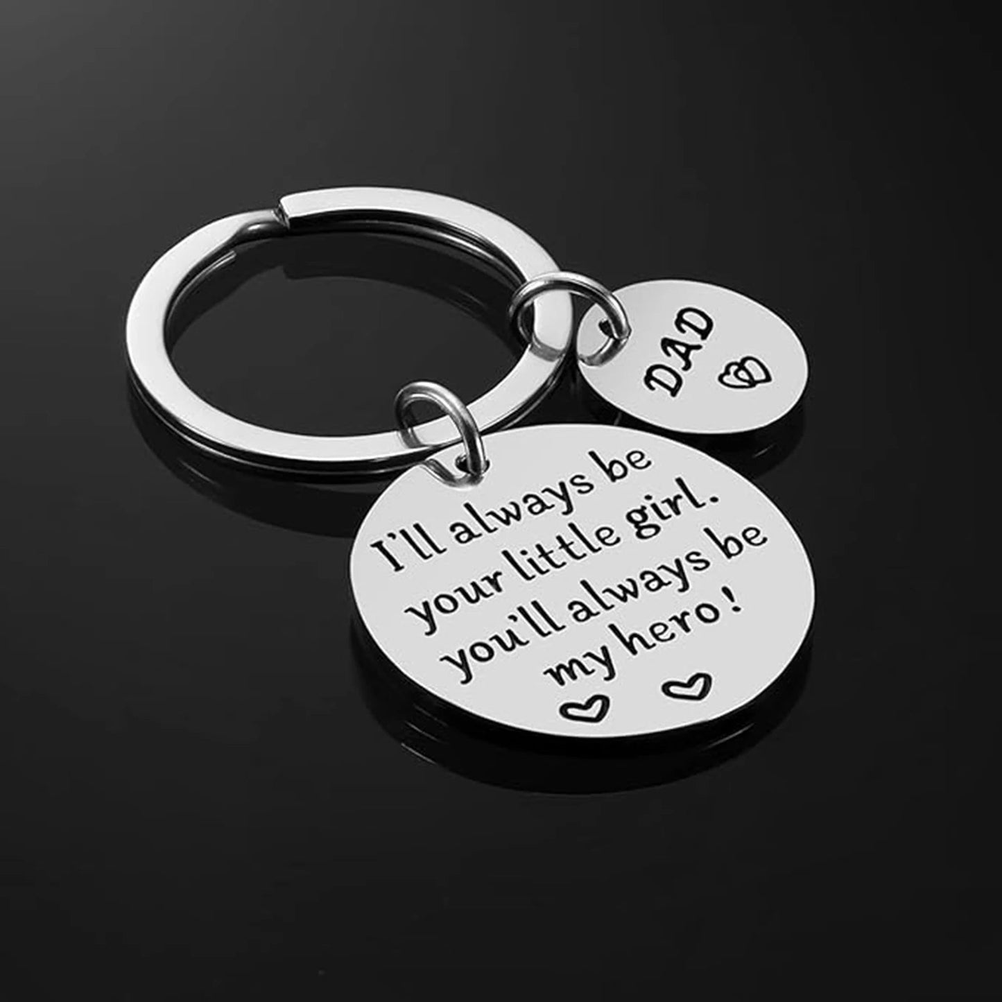 Father’s Day Gift Dad Gifts from Daughter for Birthday Christmas Valentine’s Day Father Daughter Keyring Stainless Steel Jewelry    Your Coastal Marketplace | Shoreshopper.com