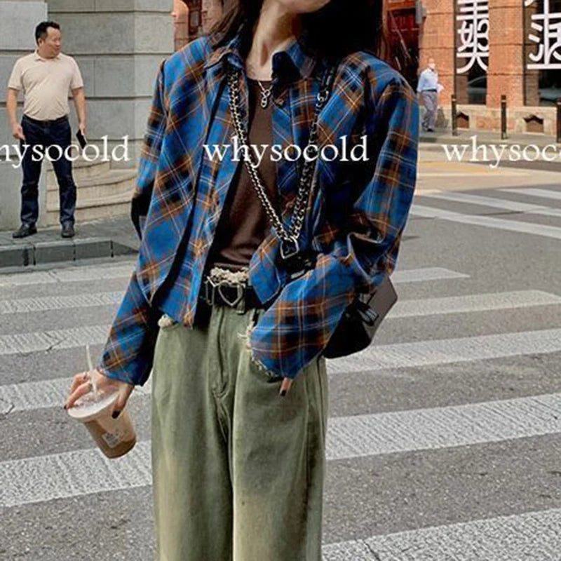 Checkered shirt women's 2024 spring new design sense niche French chic long sleeved shirt  retro top  womens tops    Home Decor Supply | Online Retail | ShoreShopper.com