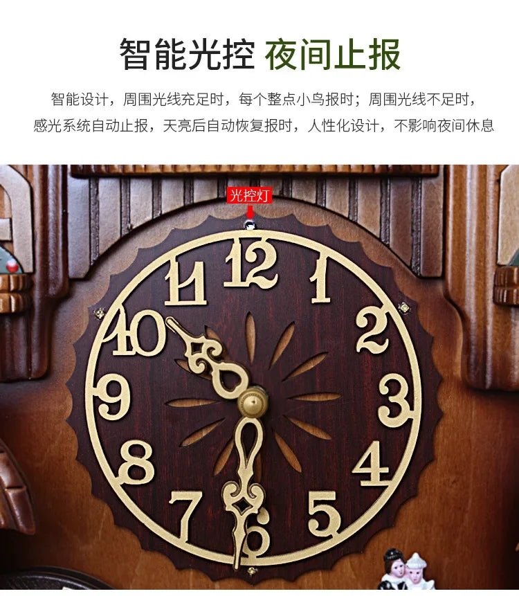 Cuckoo Luxury Wall Clocks Living Pendulum Room Large Decoration Wall Clocks Retro Wooden Home Decor Reloj De Pared MHBGZ    Home Decor Supply | Online Retail | ShoreShopper.com