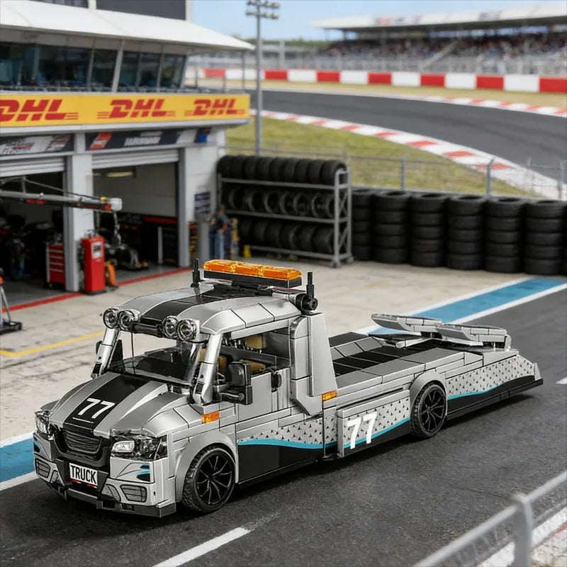 672Pcs Modified Trailer Building Blocks MOC Car Transporter Flatbed Tow Truck Vehicle Recovery Hauler Boys Festival Party Gifts - ShoreCo.Shop