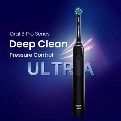 Oral B Pro 4 Ultra Electric Toothbrush 3D Rotation Rechargeable Teeth Brush Pressure Sensor 4 Brushing Modes 2 Min Timer - ShoreCo.Shop