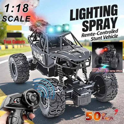 Rc Cars 1:18 2WD Off-Road RC Truck All Terrain 2.4G Electric RC Car High Speed 50KM/H Remote Control Car with LED Lights Kid Toy