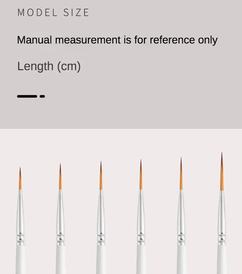 Artist Paint Brush 6 Pcs Set Thin Pen Extra Long Fine Point Liner Tip #000#00#0#1#2#3, Scale Models Nail Acrylic Oil Watercolor    Home Decor Supply | Online Retail | ShoreShopper.com