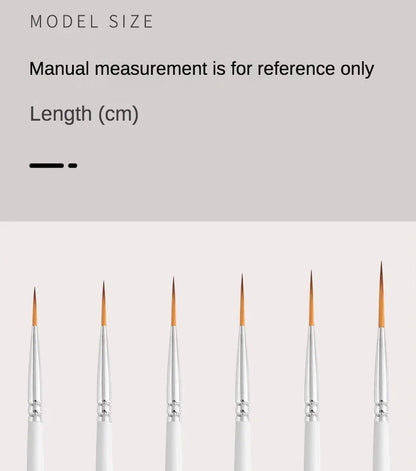 Artist Paint Brush 6 Pcs Set Thin Pen Extra Long Fine Point Liner Tip #000#00#0#1#2#3, Scale Models Nail Acrylic Oil Watercolor    Home Decor Supply | Online Retail | ShoreShopper.com