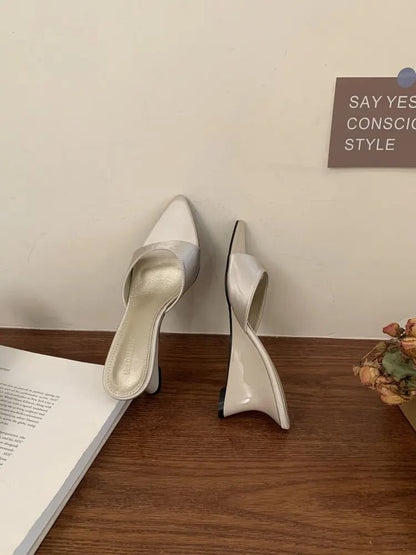 Women's Slippers Fashion 2026 Summer Elegant High Heels Outdoor Banquet Wedge Heel Pointed Toe Girls Women's Shoes 2018    Your Coastal Marketplace | Shoreshopper.com