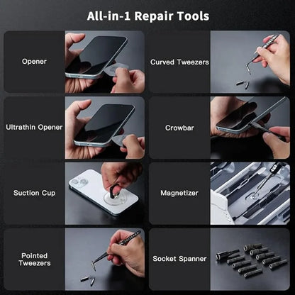 JAKEMY 180In1 Black Precision Cordless Electric Screwdriver Set,Magnetic Bits Multifunction Repair Kit For Laptop/Phone/Glasses - ShoreCo.Shop