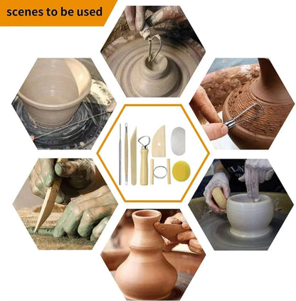Art Supplies Ceramic Sculpting Tools Wooden Handles Ceramic Clay Pottery Tool Beginner DIY Crafts Wood and Steel Home School Use    Home Decor Supply | Online Retail | ShoreShopper.com
