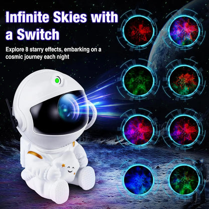 Star Projector Galaxy Night Light Astronaut Space Projector Starry Nebula Ceiling LED Lamp for Bedroom Home Decorative kids gift - ShoreCo.Shop