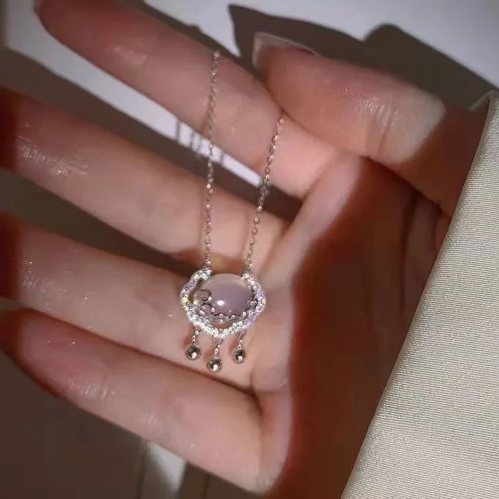 Fashion Fairy Pink Crystal Bow Knot Pendant Necklaces Y2K Girls Sweet Rhinestone Heart Clavicle Chain Women Jewelry Gifts    Home Decor Supply | Online Retail | ShoreShopper.com