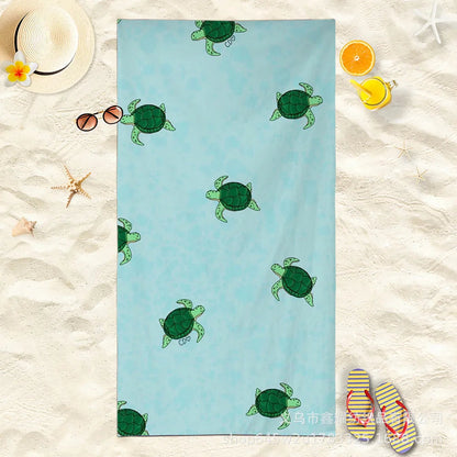 Beach Turtle Animal Printed Beach Towel, Quick Drying Absorbent Beach Towel Outdoor Sports Swimming Beach Towel Face Towel Towel    Your Coastal Marketplace | Shoreshopper.com