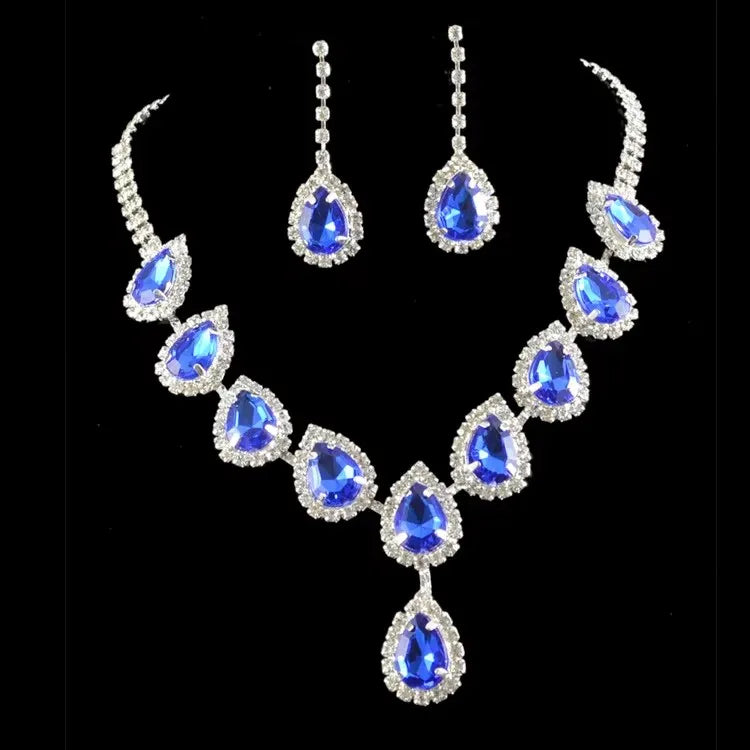Luxurious Wedding Jewelry Sets for Bridal Bridesmaid Jewelery Drop Earring Necklace Austria Crystal Wholesale Gift    Home Decor Supply | Online Retail | ShoreShopper.com