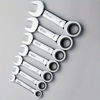 6-19mm Short Handle Quick Ratchet Wrench 72 Teeth Multi Functional Portable Short Dual-use Plum Blossom Small Wrench Hand Tools    Home Decor Supply | Online Retail | ShoreShopper.com