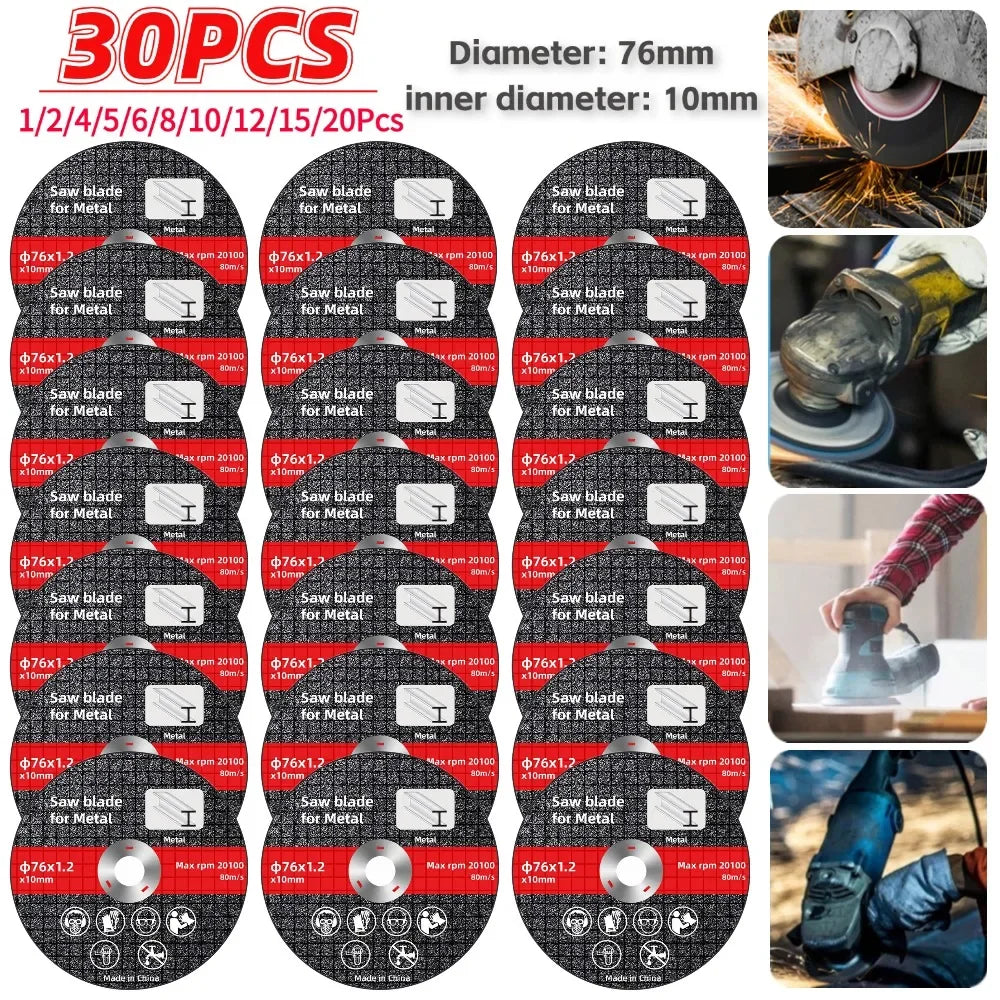1-30PCS 76mm Metal Cutting Discs Sanding Grinding Cut Off Circle Wheels Saw Blades Discs for Electric Angle Grinder Accessories    Home Decor Supply | Online Retail | ShoreShopper.com
