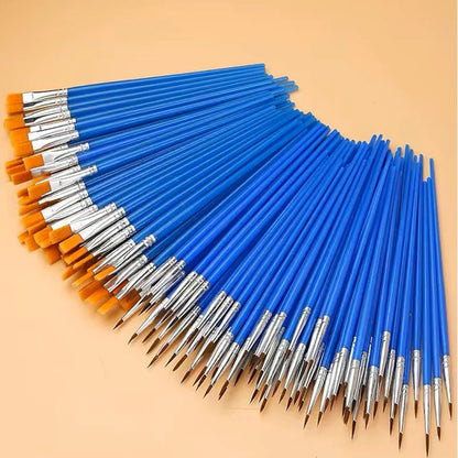 10/20/50Pcs Painting Brushes Set Art Round / Flat Brushs Nylon Hair Paint Brushes Pen for Oil Acrylic Watercolor Art Supplies    Home Decor Supply | Online Retail | ShoreShopper.com