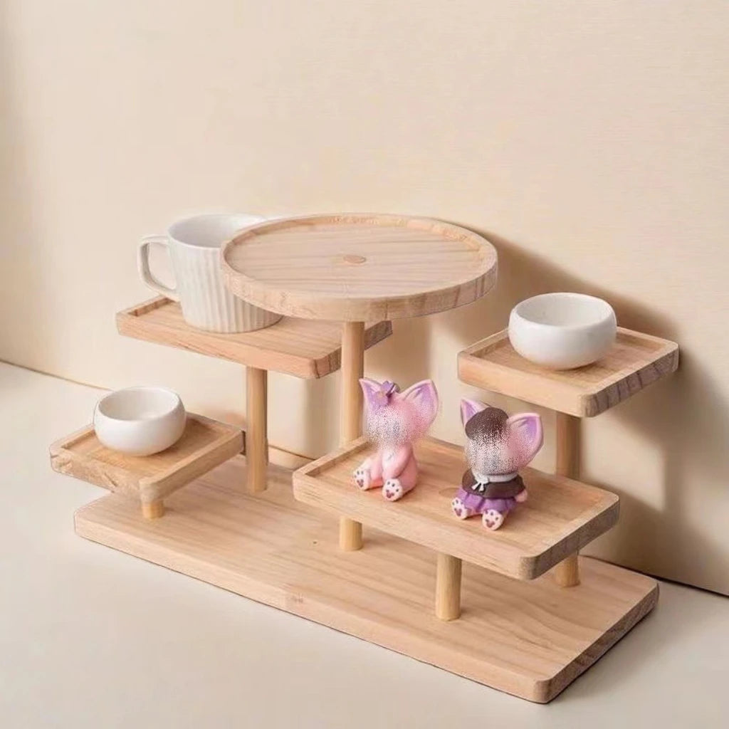 Wooden Standing Shelves Stacked Display Shelves Jewellery Eyeglasses File Organiser For Jewellery Succulents Home Decoration    Home Decor Supply | Online Retail | ShoreShopper.com