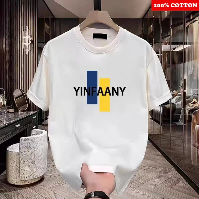 Fashion Paris Print T-shirt Men's Summer New 2025 New 100% Cotton Neck Short Short Sleeve Tee Gym Casual comfort Sports Top Men    Home Decor Supply | Online Retail | ShoreShopper.com