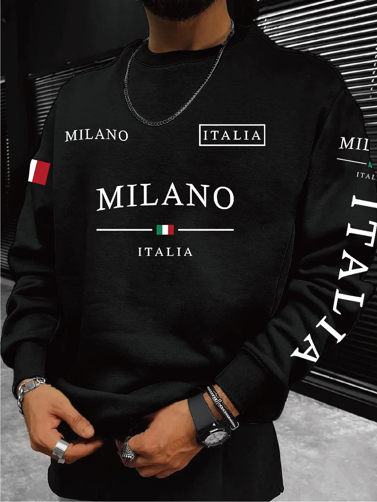 Men's 100% pure cotton summer loose comfortable casual  PARIS print large round neck long sleeve T-shirt top    Home Decor Supply | Online Retail | ShoreShopper.com
