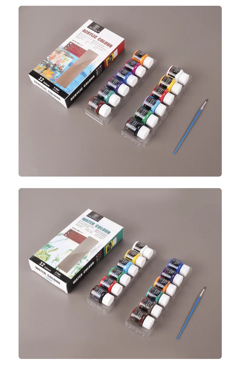 Acrylic Paint Set 6/12 Colors 25ml,Water-Proof Portable Art Rich Pigments for DlY Craft,Drawing,Painting,Canvas, Rock    Home Decor Supply | Online Retail | ShoreShopper.com