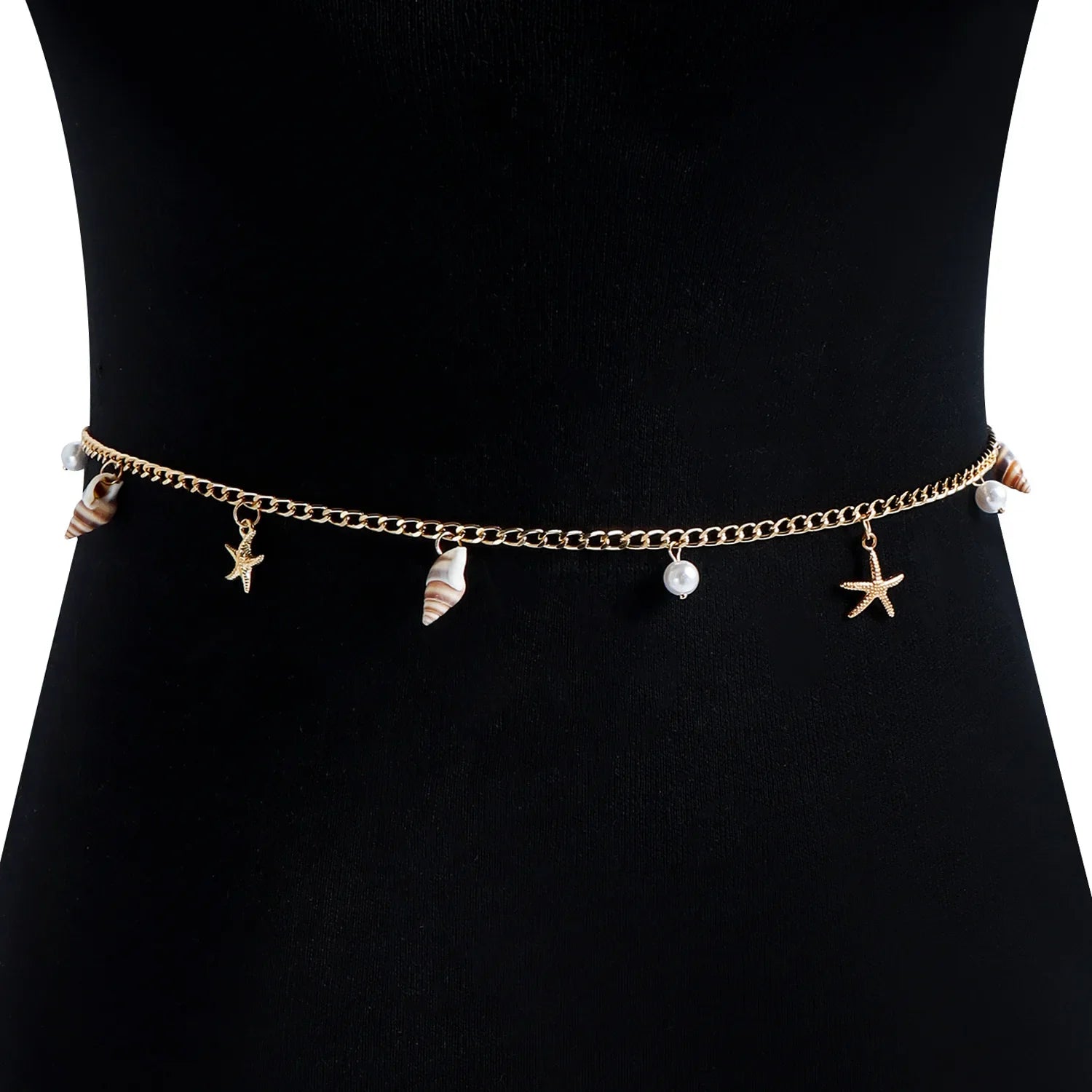 Bohemian Summer Beach Shell Waist Link Imitation Pearl Sea Star Conch Pendant Body Chain for Women Fashion Jewelry Accessories    Your Coastal Marketplace | Shoreshopper.com