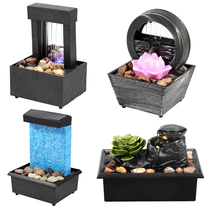 Mini Tabletop Fountain with Light Sound Relaxation Indoor Water Fountain Ornament Zen Meditation Fountain Home Decorations    Home Decor Supply | Online Retail | ShoreShopper.com