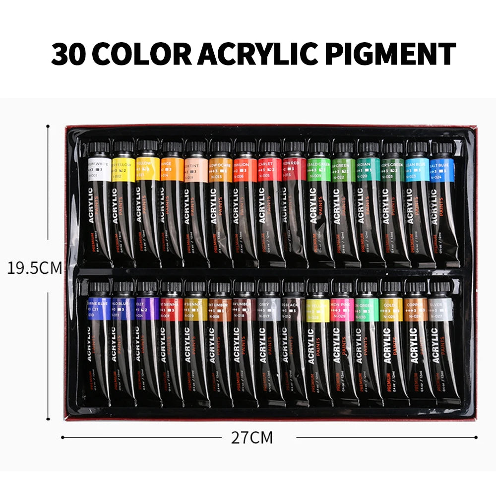 30 color acrylic pigment aluminum tube set painting graffiti DIY art paint    Home Decor Supply | Online Retail | ShoreShopper.com