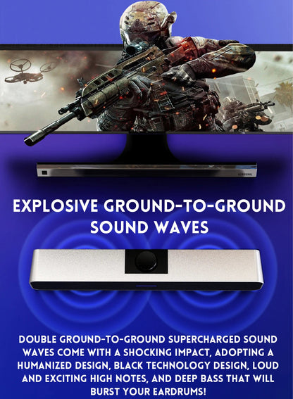 B Computer Speakers with 3.5 mm Aux, Small PC Speakers Powered by USB, USB Soundbar for Monitor，Wired USB Desktop Speaker,    Home Decor Supply | Online Retail | ShoreShopper.com