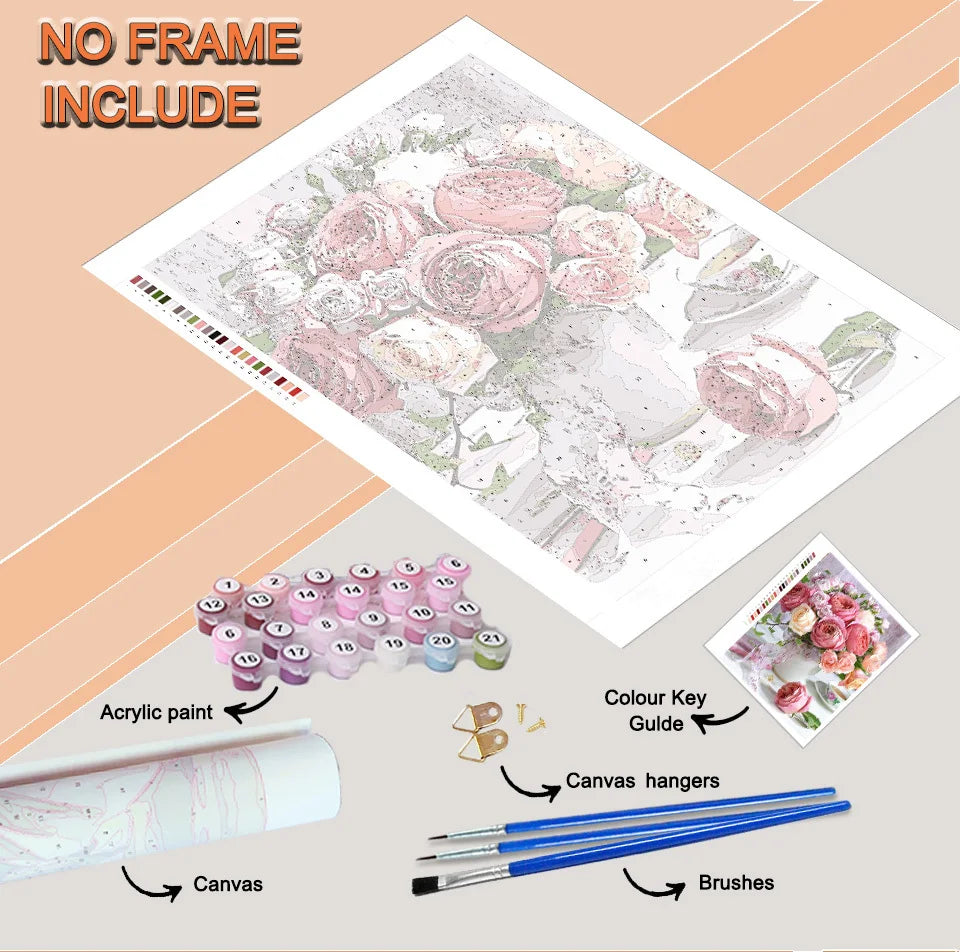 HUACAN Paint By Number Fruit Flower DIY Drawing Canvas Handpainted Pictures By Number Still Life Home Decoration    Home Decor Supply | Online Retail | ShoreShopper.com