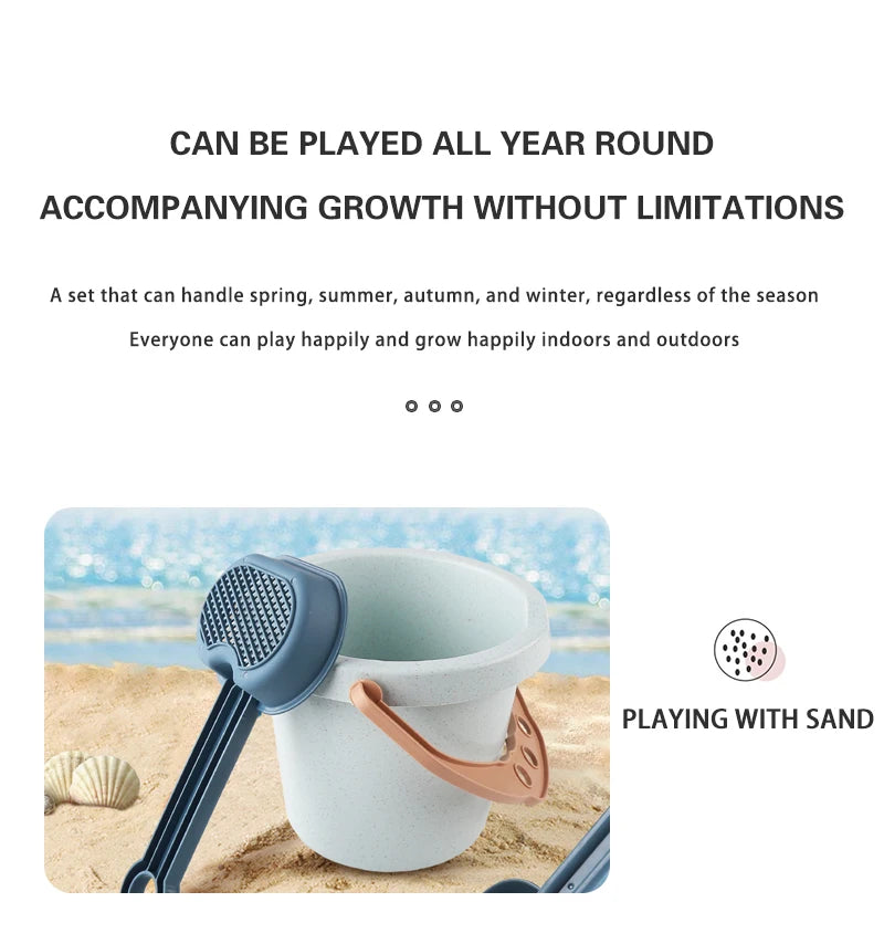 9 pieces beach toys beach bucket set A bucket, filter, accessories for homemade ice cream Can make ice ball Beach travel to    Your Coastal Marketplace | Shoreshopper.com